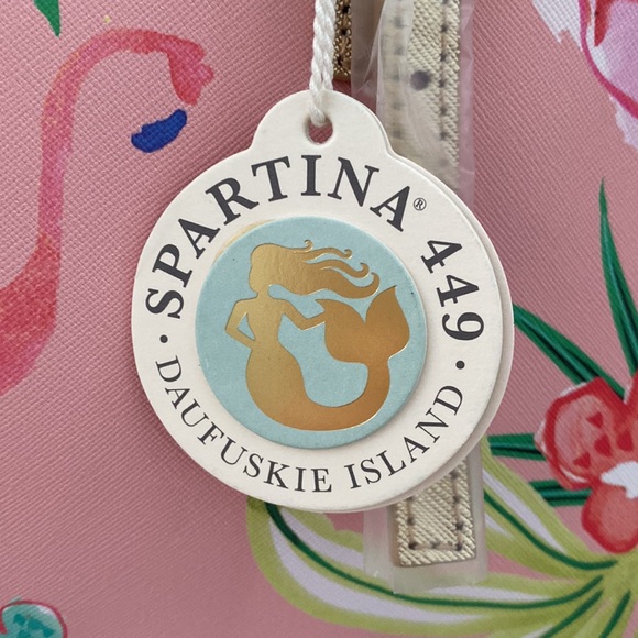 New Spartina Retreat Jetsetter tote flamingo floral - Picture 5 of 6